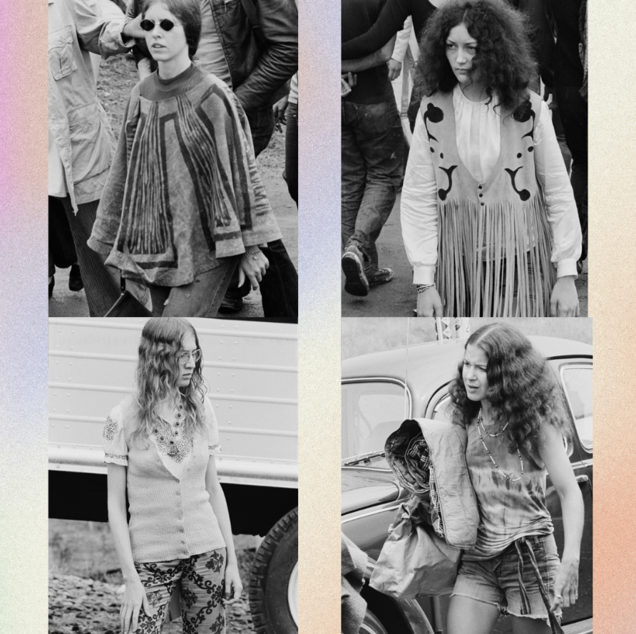 woodstockfest's tweet photo. ‘60s style round-up ☮️

Which of these outfits would you have worn to Woodstock?

📸: Getty Images.

#Style #60sFashion #Woodstock #MusicFestivalFashion #Fringe #StyleRoundUp https://t.co/2P8KIxcB4I