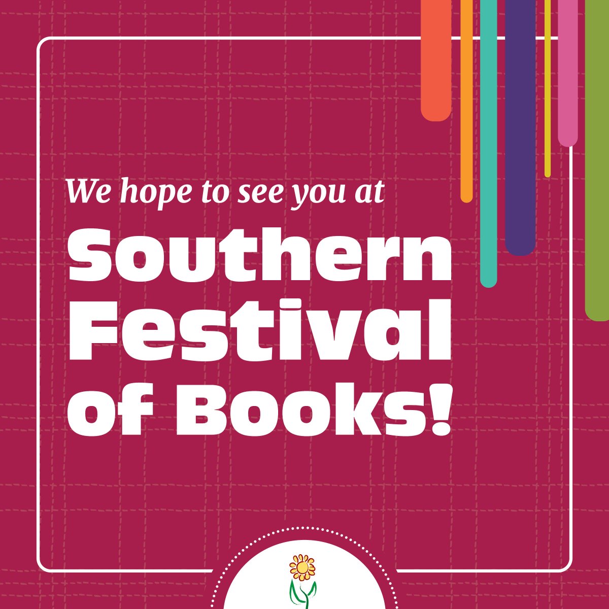 FlowerpotPress's tweet photo. We can't wait for the Southern Festival of Books next weekend! Be sure to check us out if you're able. 😊 https://t.co/tMD3AaMBF5