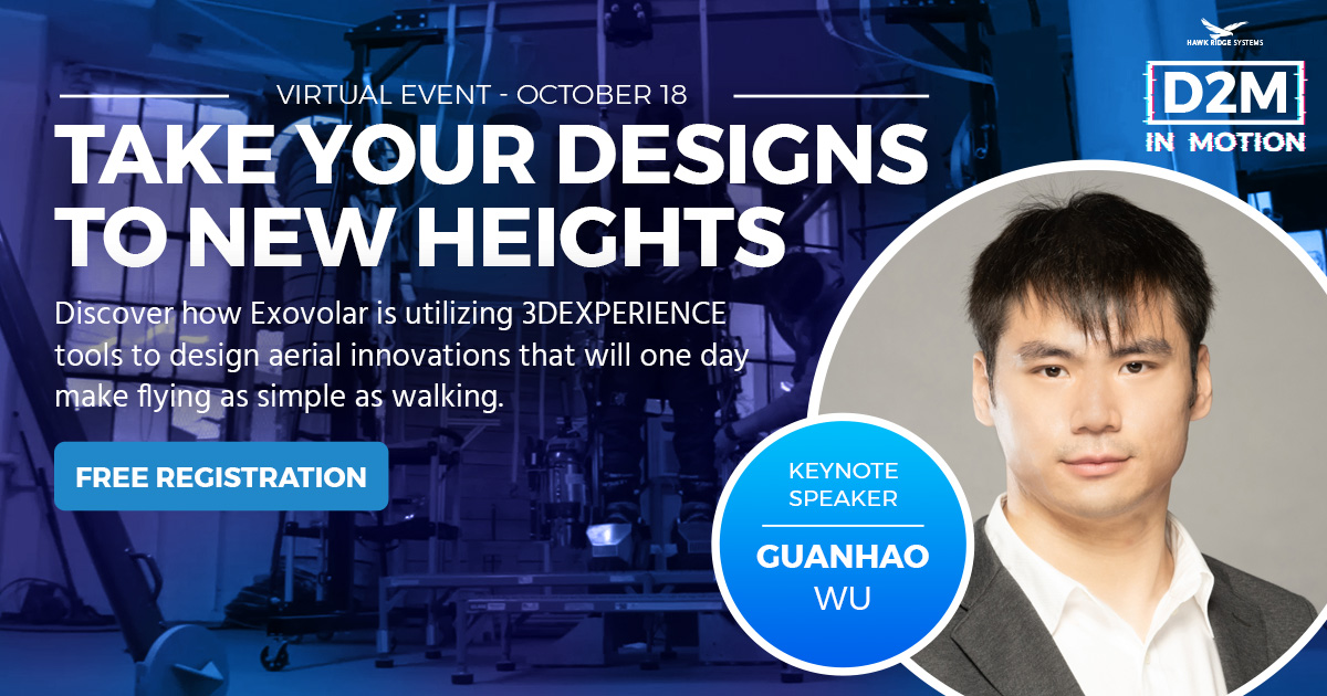 Hawk_Ridge_Sys's tweet photo. Fly like a superhero! @exovolar is empowering humans and robots to re-imagine what is possible in the sky. Discover their vision and how they use #3DEXPERIENCE to propel their business to the next level at #D2MInMotion2022 in two weeks! Sign up now >> https://t.co/2rk89tSfRK https://t.co/6CTeZ87CnB