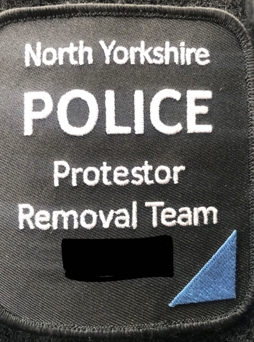 I always like to see a patch I haven’t seen before. Here’s one a follower sent me #NorthYorkshirePolice #ProtesterRemovalTeam #PolicePatch