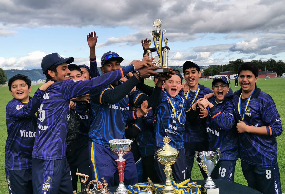 AlbyCricket's tweet photo. Ladies and gentlemen introducing you the CHAMPIONS OF ALBY ZALMI (Swedish T20 league U15 2022) 
ANOTHER BIG ACHIEVMENT OF ZALMI FAMILY @JAfridi10 https://t.co/vYPzMyAZ6s