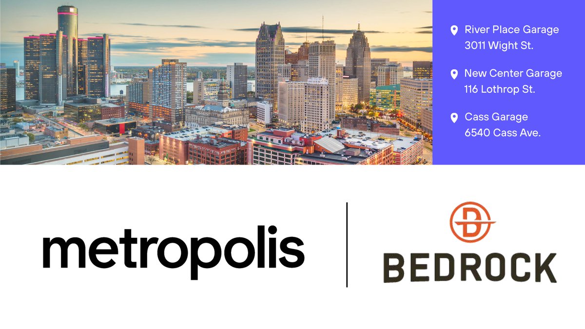 It’s a very exciting day in the Motor City…the Metropolis team is thrilled to announce our collaboration with @BedrockDetroit! Together we have brought the city of #Detroit into the future of parking and are providing thousands of Detroiters with remarkable parking experiences.
