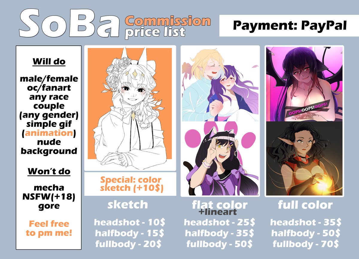 SoBartist's tweet photo. @Jenny_arts078 hello. i have open commission, maybe you will interested in! ^w^ More my artwork: https://t.co/a7xA6U1Rr6 https://t.co/PBs0eOlBkG
