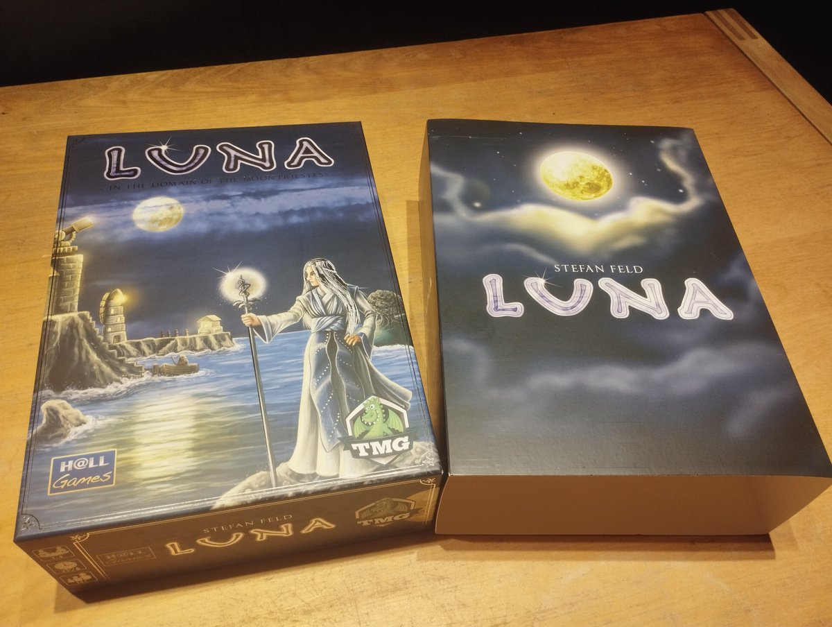 Hall__Games's tweet photo. Sadly we do not have a booth this year in Essen at #SPIEL22. But LUNA DELUXE + EXPANSION can be purchased at the booth of @pegasusspiele!!!
Check booth M 110 in hall 3 for more infos!
The game comes in German and English language! Only a few copies left!!!
#Boardgames #StefanFeld https://t.co/LWZ6DpQiX5