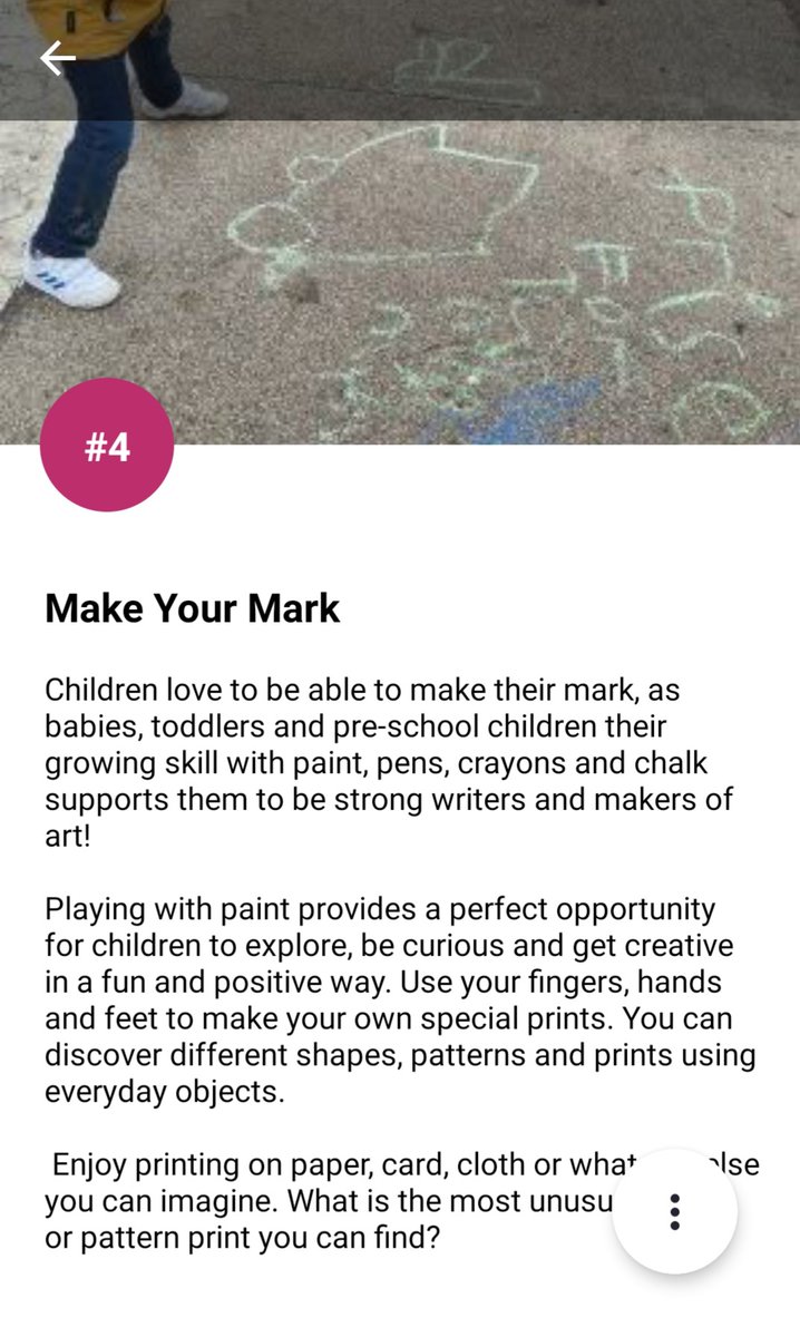 Our weekly challenge from ⭐50 things to do before you're 5⭐ If you haven't already, download the free app and have a go at number 4! We'd love to see your pictures on tapestry too. Happy mark making 🤩 ✏ 📃  <a href="/SummerswoodPS/">Summerswood School</a>