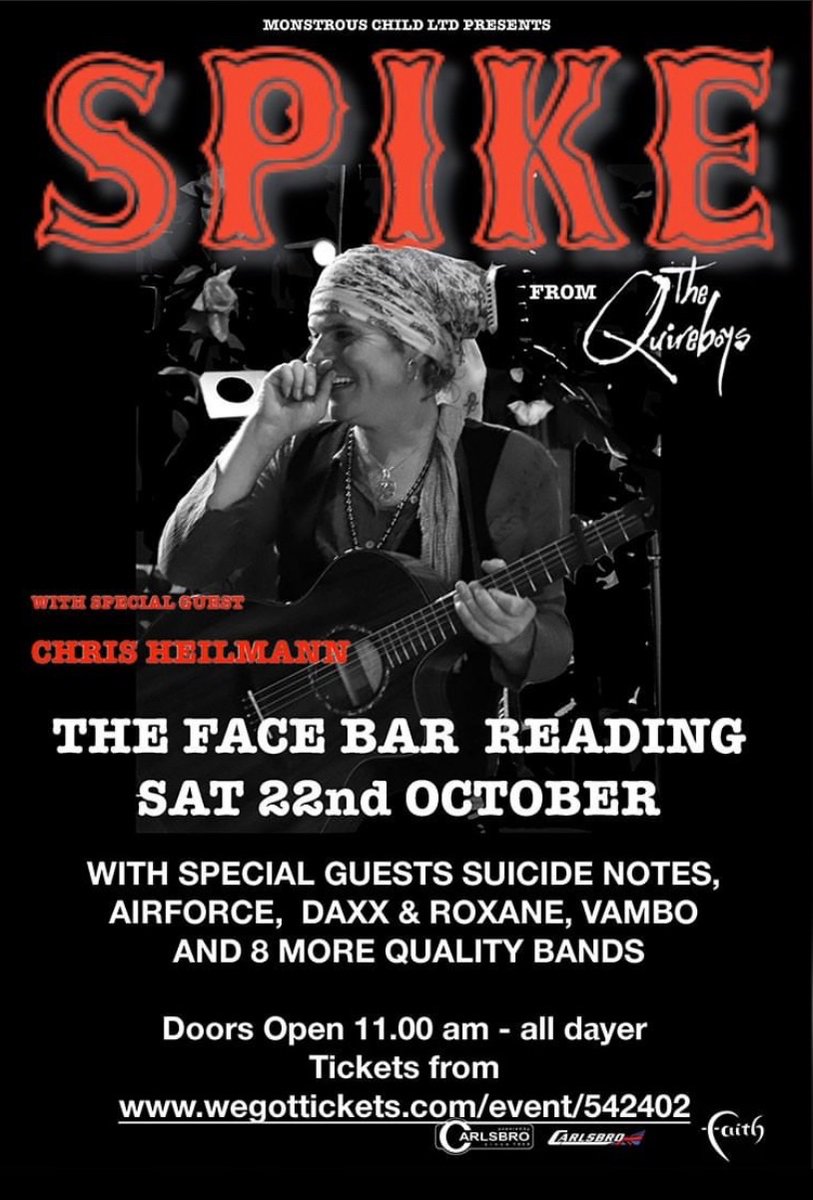 What Line Up 🤘🏼🤘🏼

wegottickets.com/event/542402

<a href="/TheSuicideNotes/">The Suicide Notes</a> 
<a href="/DaxxRoxane/">Daxx & Roxane</a> 
<a href="/Ransom48661914/">Ransom</a> 
<a href="/zacandthenewmen/">Zac and The New Men</a> 
<a href="/sonicgypsy1/">Sonic Gypsy</a> 
@thedukesofbordello
<a href="/SILVERJETROCK/">Silverjet</a> 
@theroyalbeggers
@sevendaysanddontdie
@newgenerationsuperstrars
@AirForce
<a href="/VAMBOA/">VAMBOA</a> 
<a href="/SpikeQuireboys/">The Quireboys Spike Official</a>
