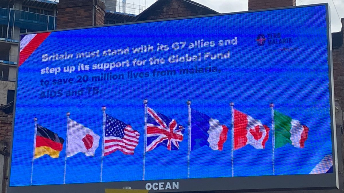 Are you in Birmingham for #ConservativePartyConference? 👀 Keep a lookout for our ads calling on <a href="/trussliz/">Liz Truss</a> to stand with Britain's G7 allies and step up its support for the <a href="/GlobalFund/">The Global Fund</a> to save 20 million lives from malaria, AIDS and TB