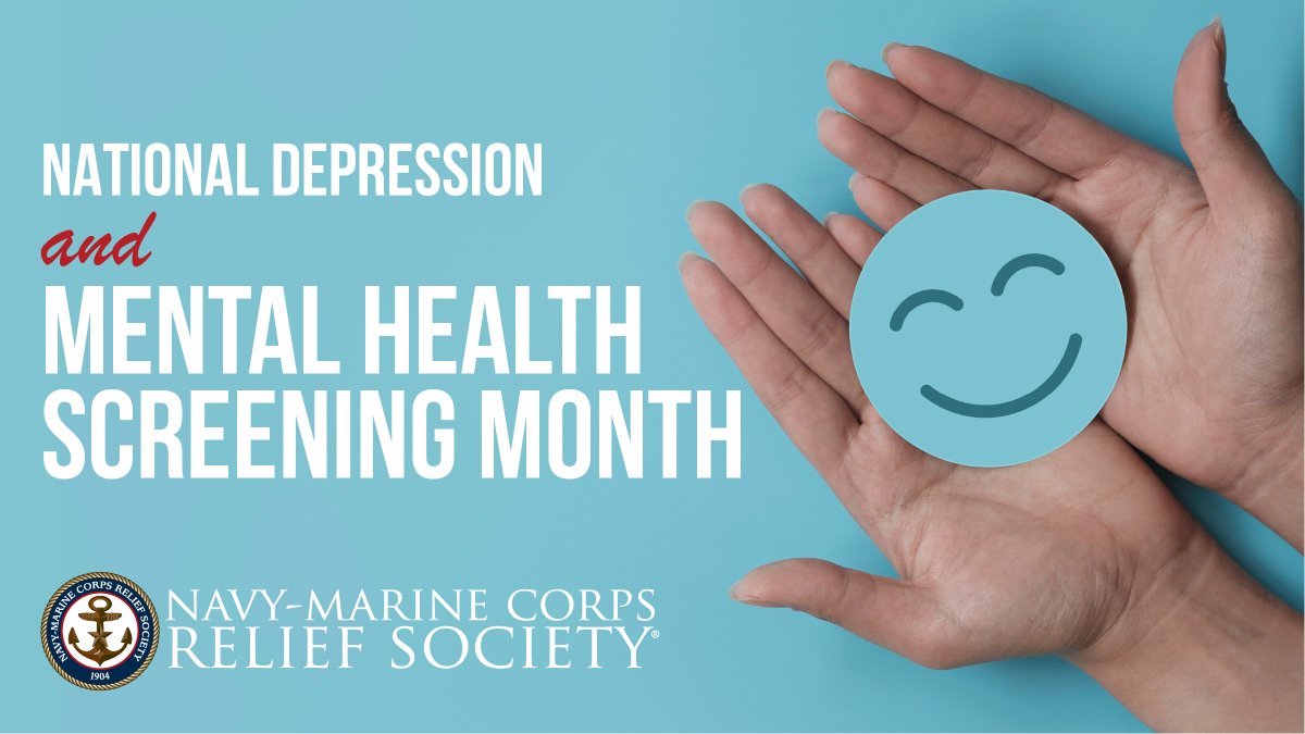 NMCRS1's tweet photo. October is #NationalDepressionandMentalHealthScreeningMonth. #NMCRS #VisitingNurses can help identify local resources and guide Sea Service families seeking education on #mentalhealth. Learn more here- https://t.co/YHknW8DV3v #depression #USMC #Navy https://t.co/mbkDu0z7bu