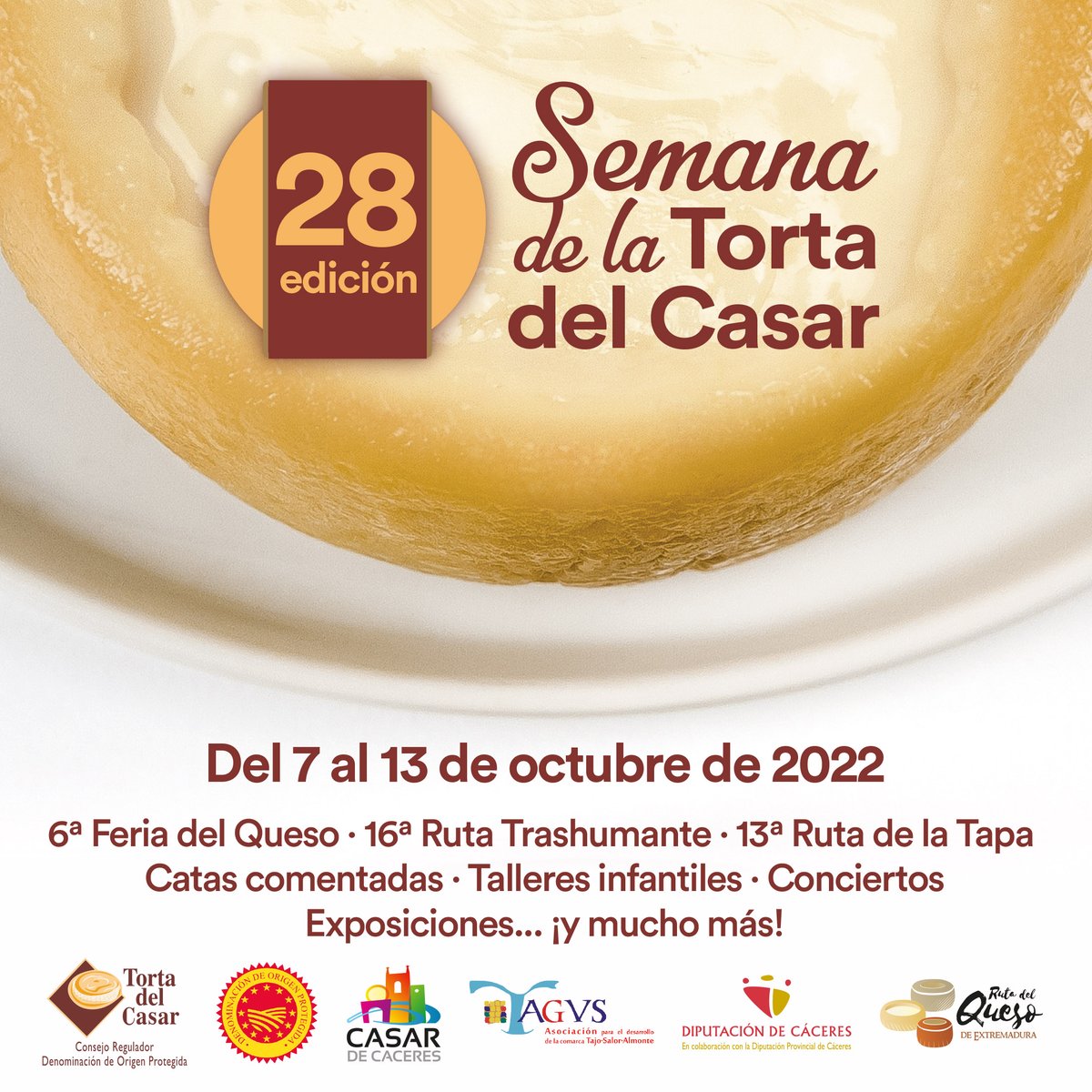 tortacasar's tweet photo. ⏳¡Empieza la cuenta atrás para disfrutar de la Semana de la Torta del Casar!

👀Echa un vistazo a la programación y descubre todo lo que hemos preparado para ti.
https://t.co/NIdimk9FT2

#SemanaDeLaTorta #TortaDelCasar #ElSaborDeUnTerritorio
@Ext_gastronomia @Extremadura_tur https://t.co/6McDJsFWl3
