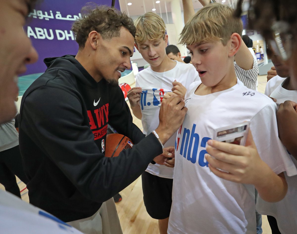 nbacares's tweet photo. As part of #NBAAbuDhabiGames, the @ATLHawks hosted basketball clinics for boys & girls from the first @jrnba Abu Dhabi League & @SpecialOlympics, as well as an #NBAFIT clinic focused on the importance of living a healthy & active lifestyle. π https://t.co/a1VdKPElml