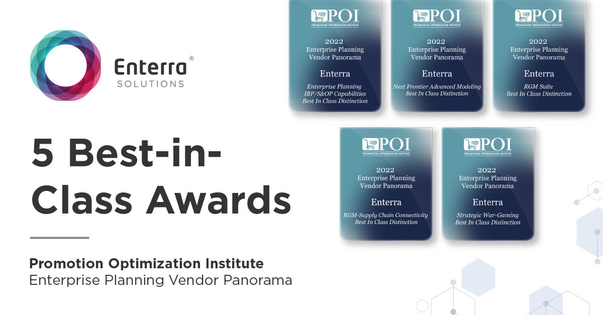 Did you see our big announcement? Enterra won 5 Best-in-Class awards from POI’s #EPxVendorPanorama! Through our team’s hard work, we’ve empowered customers to advance revenue growth and Enterprise Planning opportunities. Explore our award-winning work: bwnews.pr/3LLEITl