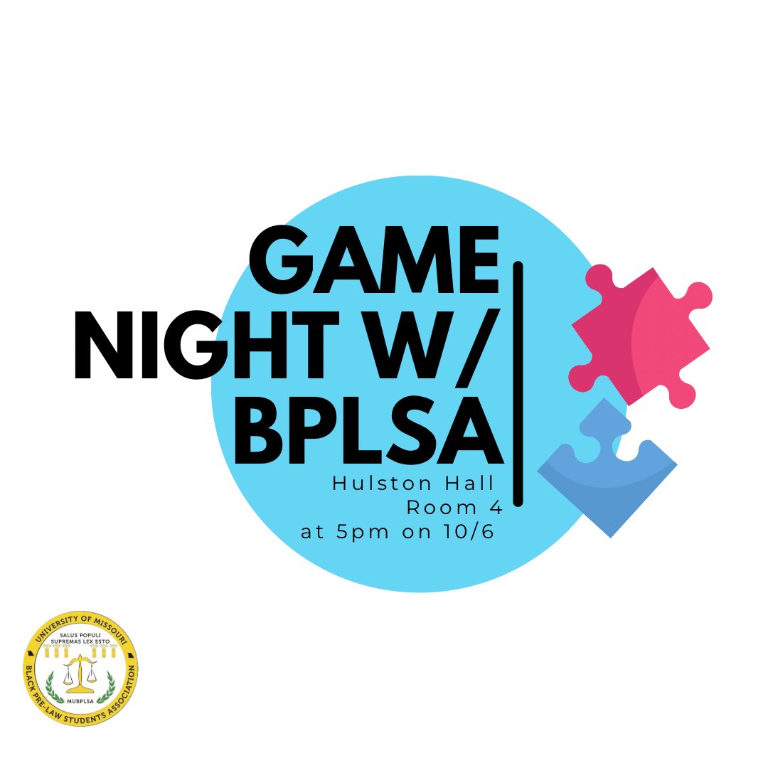 MizzouBPLSA's tweet photo. Join us for some fun and games this week! We will be raffling off our Kaplan scholarship to due-paying members so make sure to pay your dues if you want to be included in the raffle. https://t.co/Am2v1LIxjq