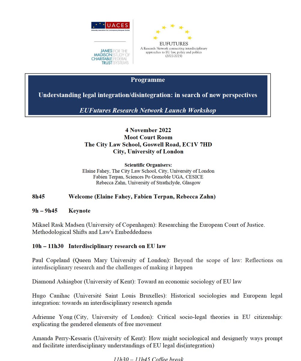 We are excited to launch the programme of EUFUTURES launch event (hybrid) 4 November <a href="/CityLawSchool/">The City Law School</a> 

Keynote speech by Mikael Madsen <a href="/MikMadiCourts/">Mikael Rask Madsen</a> <a href="/iCourts_jur/">iCourts</a>

Join us in London or online! 📅
city.ac.uk/news-and-event…