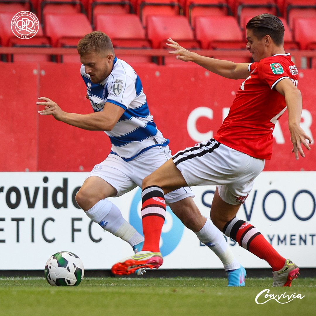 QPR's tweet photo. 6️⃣ goals shared in south London.

@george_thomas14 was amongst the scorers for our 𝗨𝗻𝗱𝗲𝗿-𝟮𝟭𝘀 at Charlton 💪

#QPR | #QPRU21