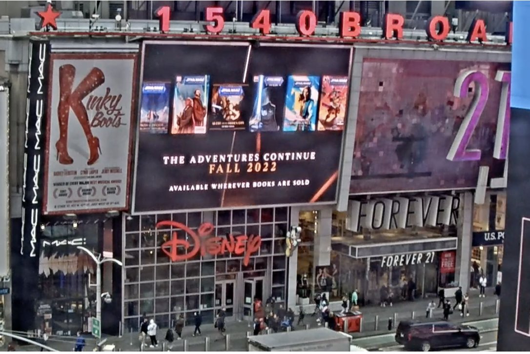 Just in time for #NYCC and the launch of Phase II, #StarWarsTheHighRepublic comes to Times Square! If you're in NYC, come check out our launch trailer above the Disney Store!