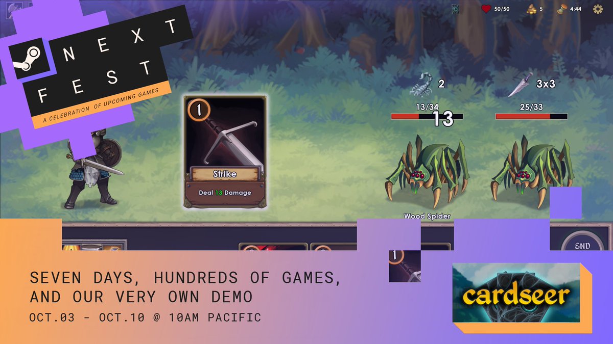 AventiaE's tweet photo. Steam Next Fest is now Live! Make sure to check out the as many demos as you can and wishlist your favourites :) https://t.co/paeBukhMS3
#SteamNextFest #gamemaker #cardgames #roguelike #indiegames https://t.co/IjydkpS7Jv