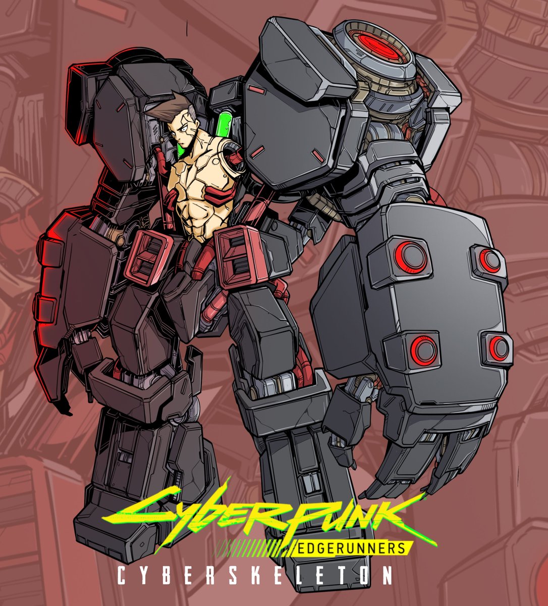 SpenzerG601's tweet photo. cyber skeleton  @edgerunners https://t.co/MMZJt3IwCu