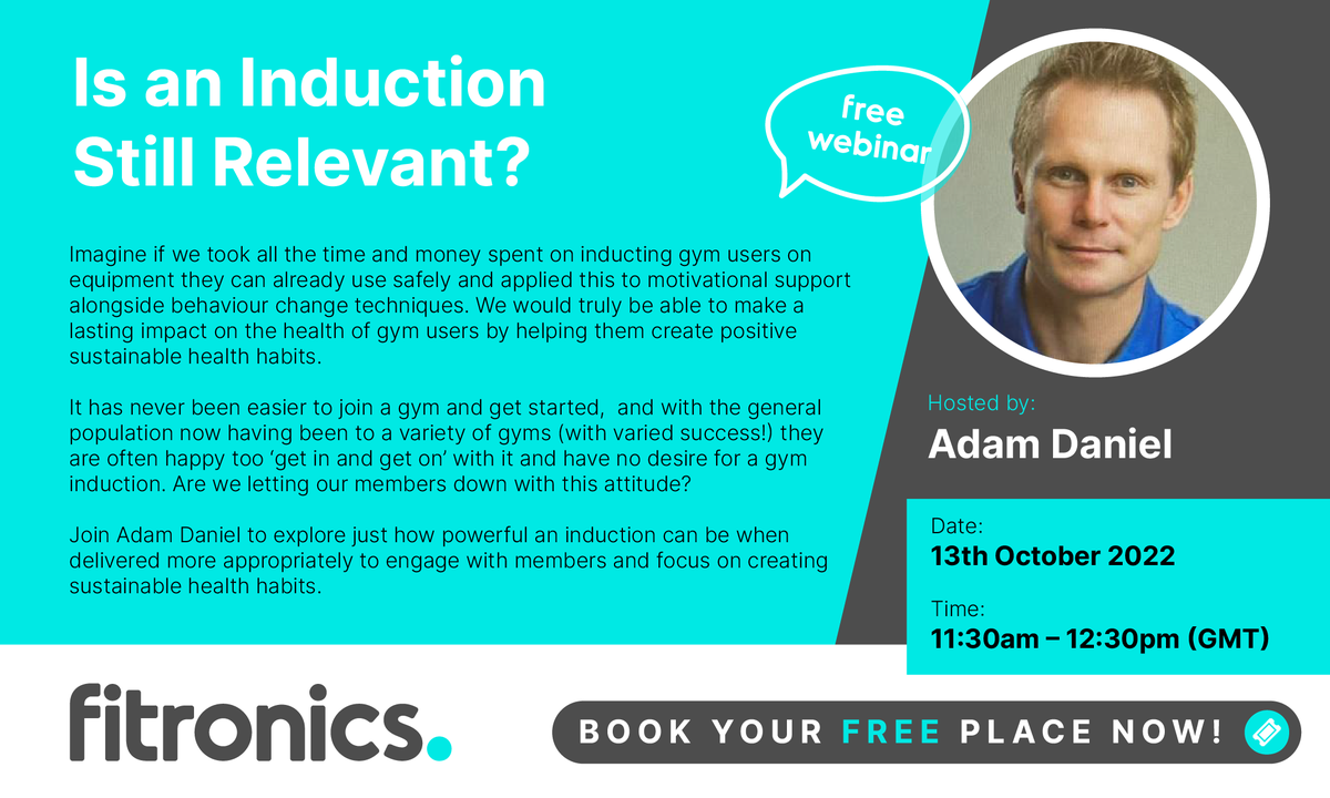 TRPnews's tweet photo. Join Adam Daniel to explore just how powerful a #gym induction can be when delivered more appropriately to engage with members &amp; focus on creating sustainable health habits

Register for our #webinar on Thurs 13 Oct 2022: https://t.co/TiUmAVTIbp

#fitnessindustry #cx #learning https://t.co/A1DzocrycR