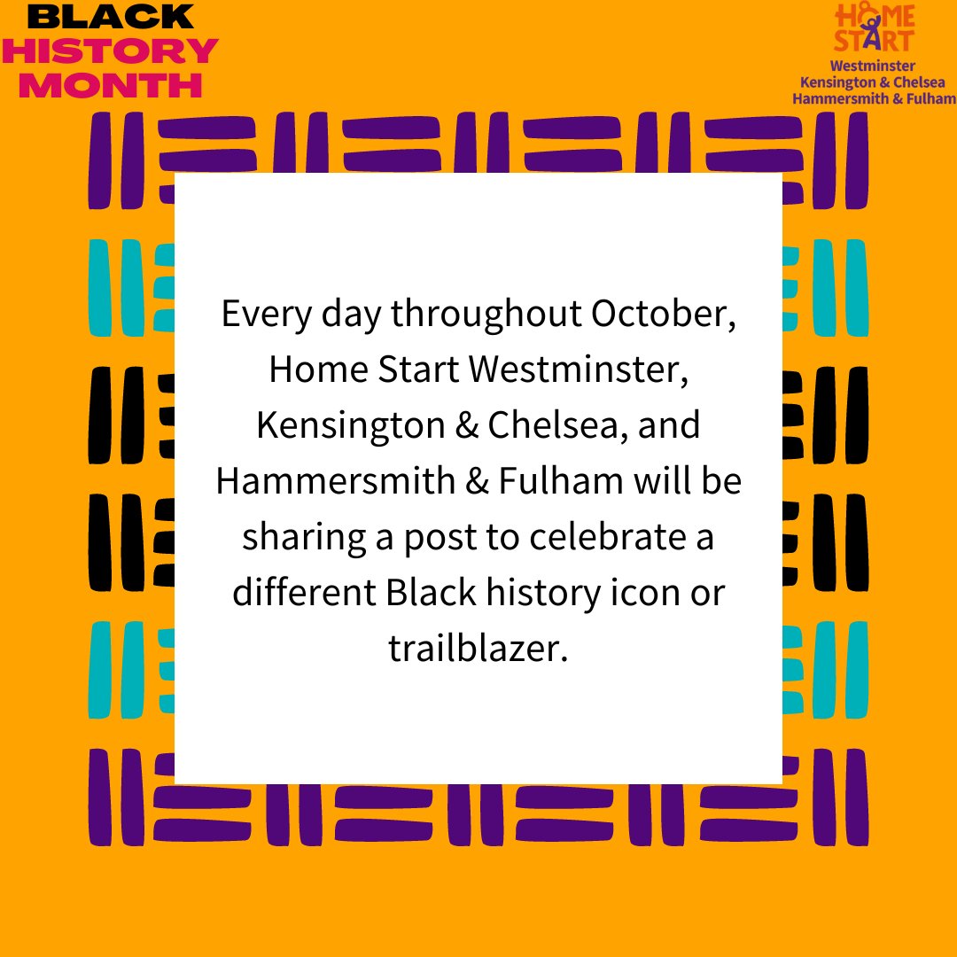 HomeStartWKCHF's tweet photo. October is Black History Month in the UK, and each day throughout October, we're going to be sharing posts celebrating the history and culture of Black communities within the UK.
#BlackHistoryMonth #BHM #BlackHistoryMonth2022 #HomeStartUK https://t.co/zOQgHtqLDV