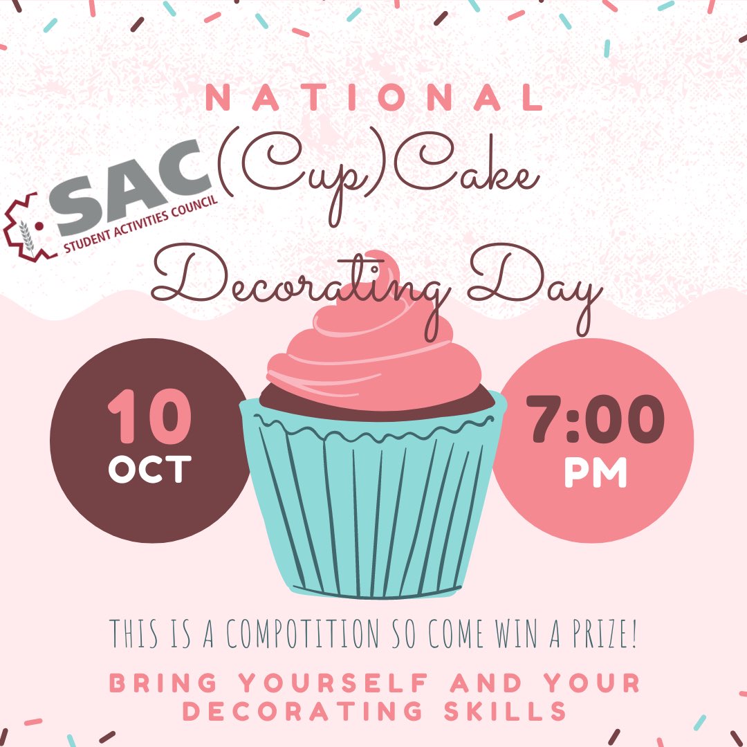 National Cake Decorating Day is just around the corner! To celebrate, we are having a Cupcake decorating contest! Come showcase your skills for a chance to win a prize!!