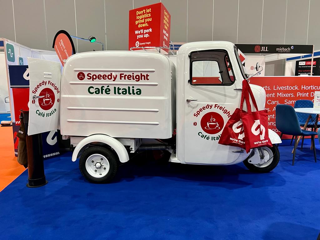 SpeedyFreight's tweet photo. We're set up and ready for UK Construction Week at the NEC in Birmingham. Come and have a coffee with us and take part in our prize draw. Stand B540.
#UKCW #UKCW2022 #Construction #SpeedyDoesIt #WeAreThere #Logistics #SupplyChain #Courier https://t.co/Y7czcSCKyo