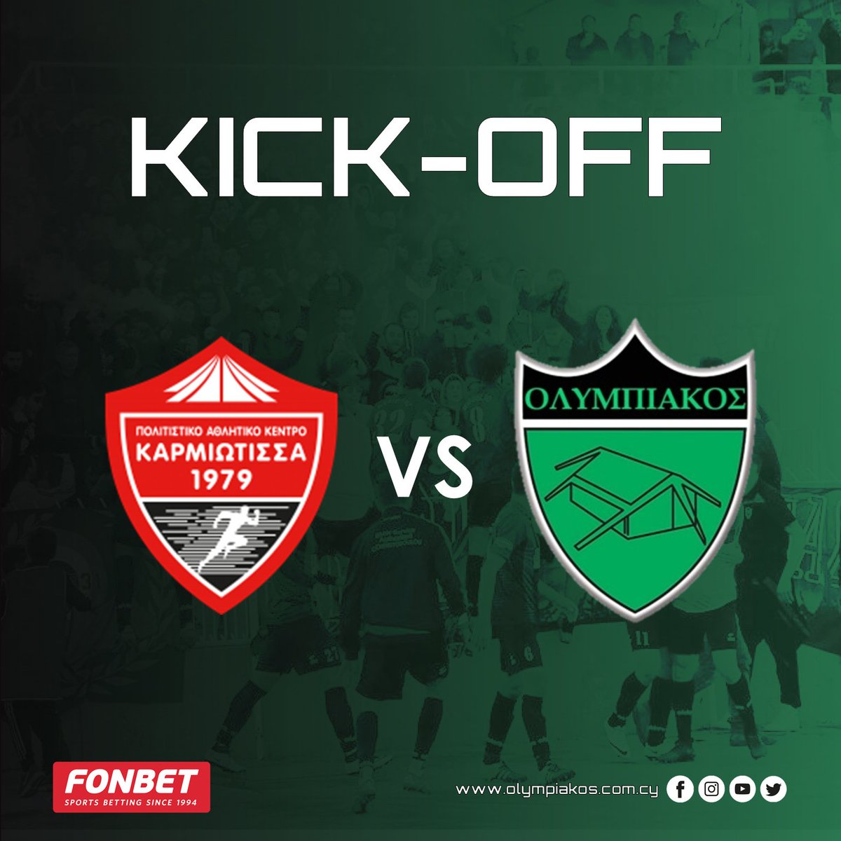 OlympiakosNic's tweet photo. #Kickoff  | Έναρξη της αναμέτρησης!

#OlympiakosNicosia #Taktakalas #Matchday #CytaLeague #karmoly https://t.co/W1lqw8tQE4