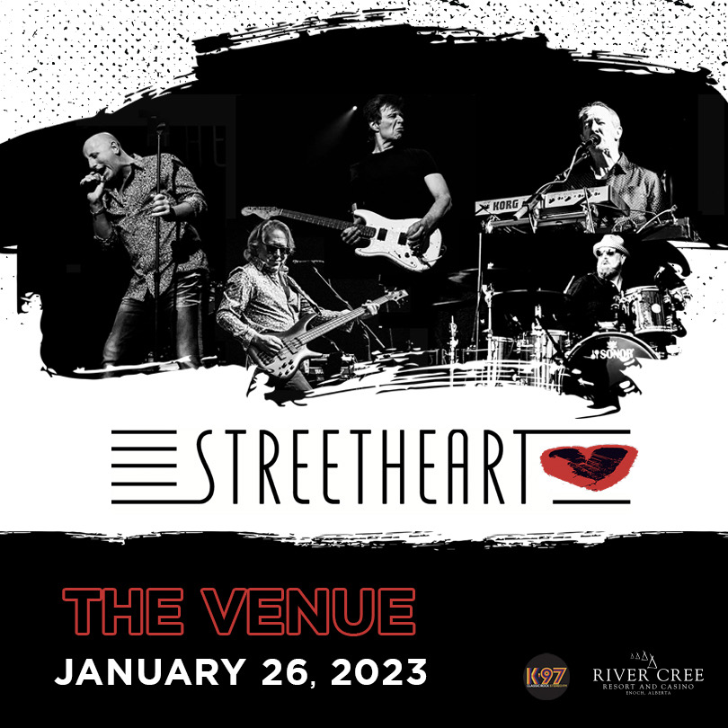 RiverCreeCasino's tweet photo. CONCERT 🎶 ANNOUNCEMENT 📣 
Streetheart, is coming BACK to the Venue, Thurs. Jan. 26, 2023 🎸

Join our social media pre-sale:  Tuesday Oct. 4, at 10 AM: Watch for the code! 

General Sale Wednesday October at 10am!

#yeg #edmonton #rivercree #ablerta #streetheart https://t.co/f5MqYUx6hc