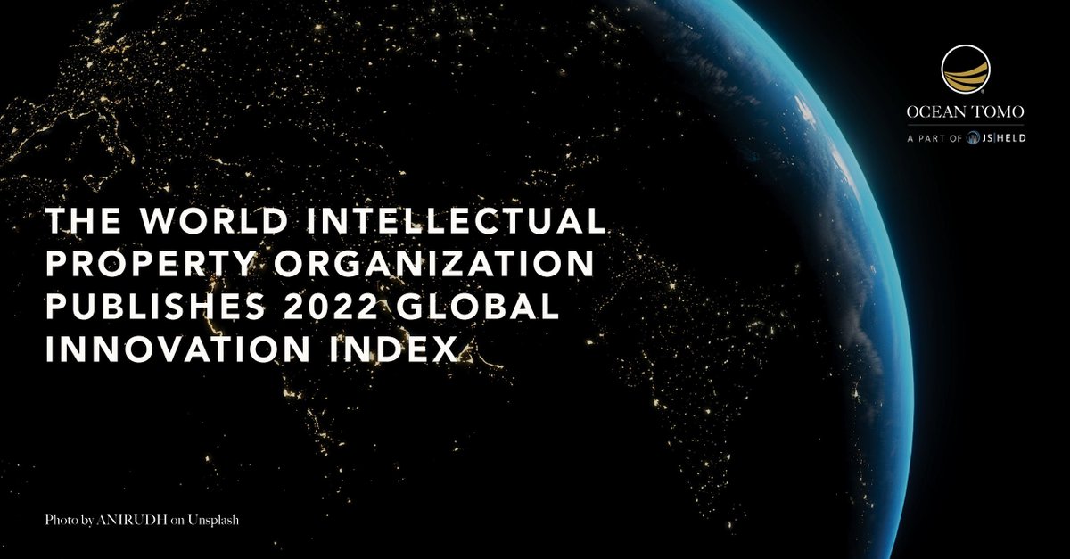 OceanTomo's tweet photo. Ocean Tomo Chief Economist, Dr. Alan Marco, shares an update on the @WIPO Global Innovation Index. Learn more at: https://t.co/RmYoqooYGT https://t.co/Kt9q5sKUwf