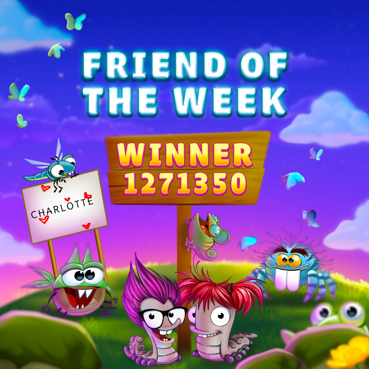bestfiends's tweet photo. This week's #FriendoftheWeek is Charlotte! Add them, and let's try to MAX OUT their friend list! https://t.co/108rALFABM