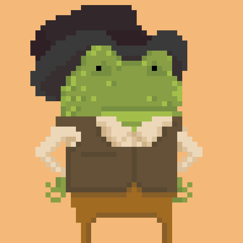land_froggy's tweet photo. Frogland inhabitant #2270 from the Fly Rink Combining Machine!
#nftcommunity #nft #nftart #nftcollector #crypto #cryptoart #frogland #ffr #nfts #pixelart #nftdrop
 3-Oct, 10:1AM https://t.co/xk6O4ceCRj