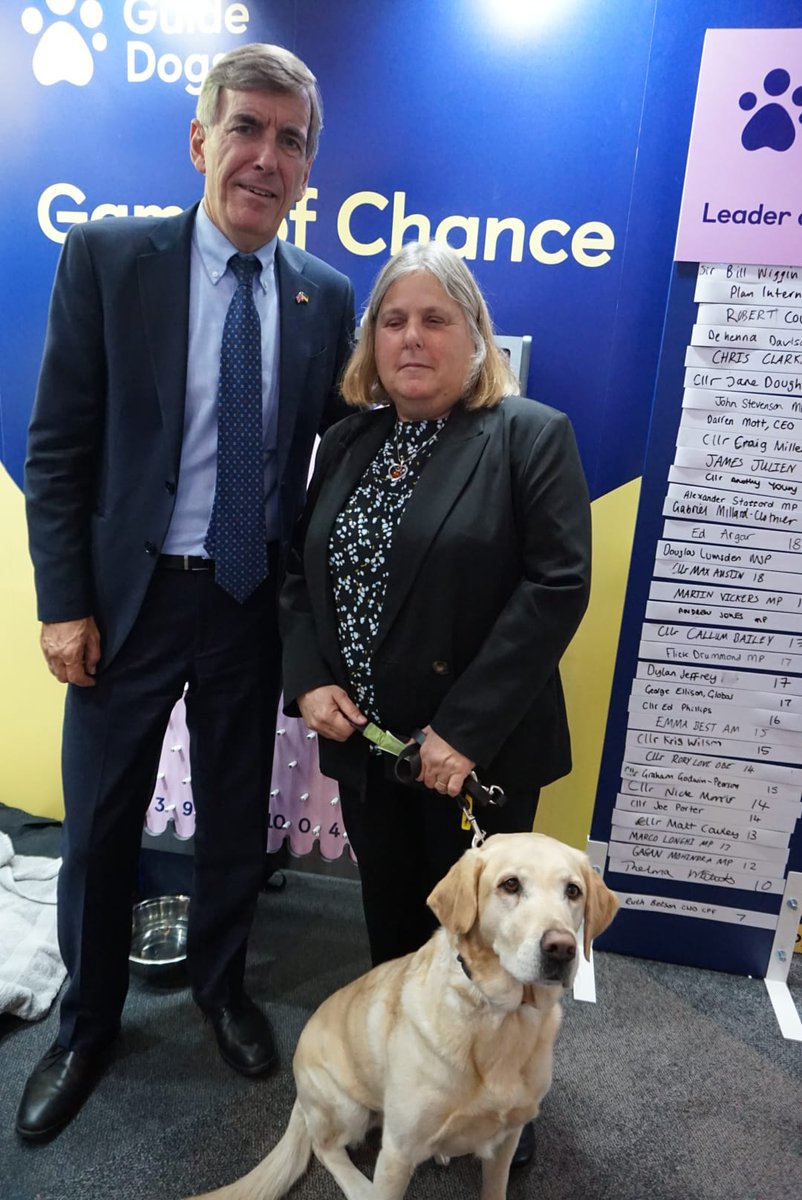 gdcampaigns's tweet photo. @DavidRutley visited our stand to talk to us about our #ScootAware campaign (and meet wonderful Questa the guide dog). Thank you for visiting us! #TakeALead #CPC22 https://t.co/2qha0PUYhE