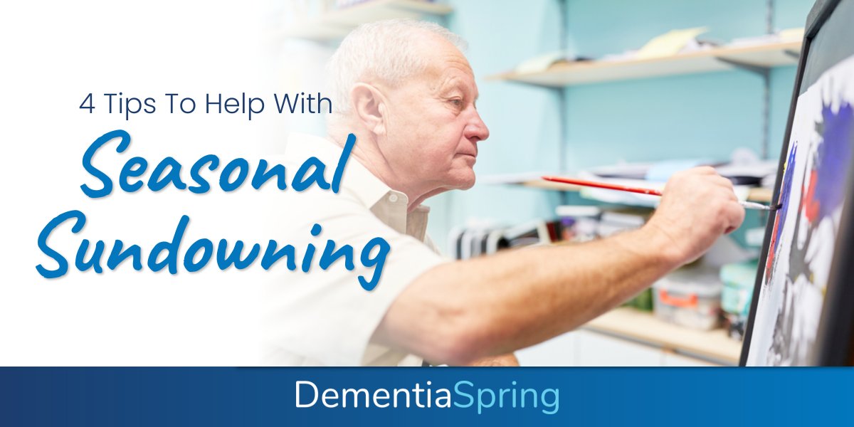 dementiaspring's tweet photo. #Sundowning is a term to describe an increase in challenging symptoms at the end of the day. People might experience increased #dementia symptoms such as anxiety or agitation. Geriatrician @MarcRothmanMD  offers some tips for managing sundowning at home: https://t.co/Oy0VWjOpga https://t.co/LwhhcvHRQ3