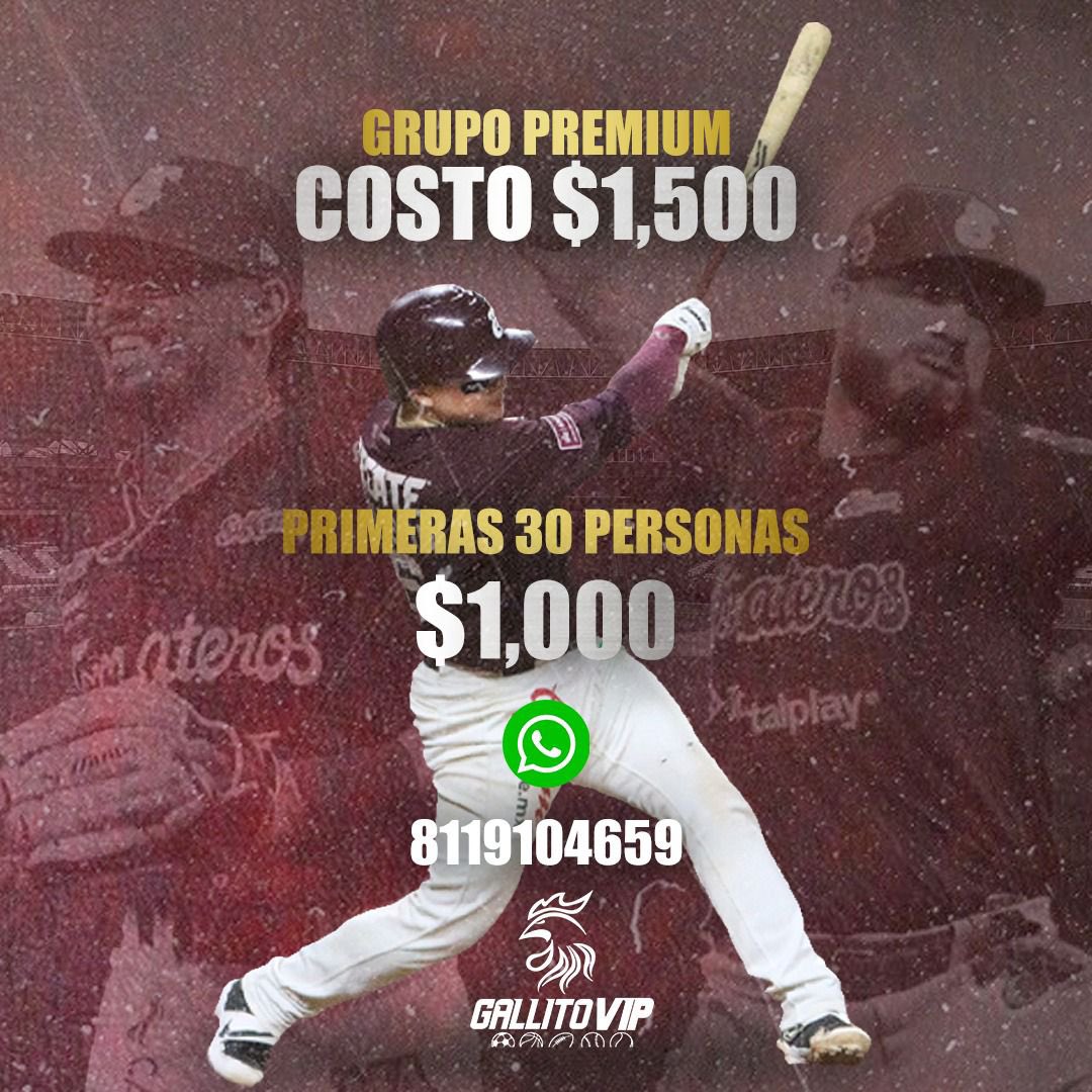 GallitoVip's tweet photo. PROMOCION PREMIUM 30 LUGARES🚀

Se viene la #LMP 11 de Octubre, todo lo que tenga que ver con baseball mexicano nos ha dejado grandes números. Además picks de #NFL y todos los deportes 

Costo 1,000 

INFO 👇🏻
https://t.co/O4h1RntxkX https://t.co/RhSyweqCvJ