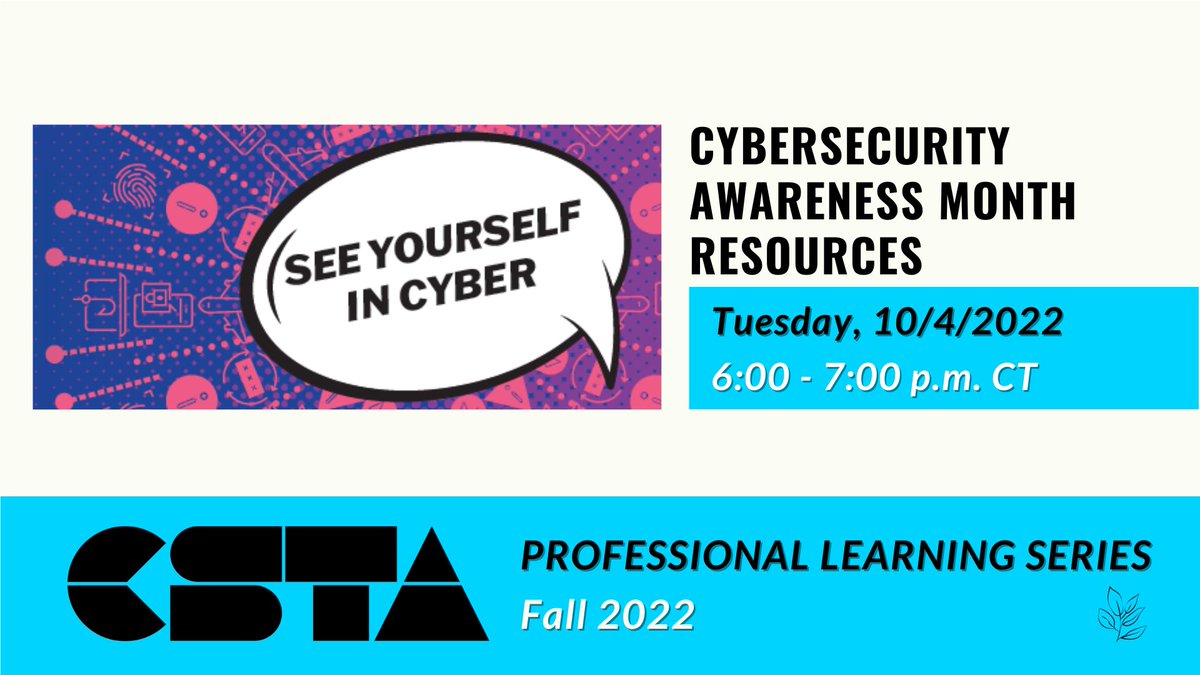 Happy Cybersecurity Awareness Month! Join us tomorrow and hear from a panel of industry partners about their career journeys and learn ways to be proactive in protecting your devices and personal data. Learn more and register: ow.ly/xfcr50KULtm