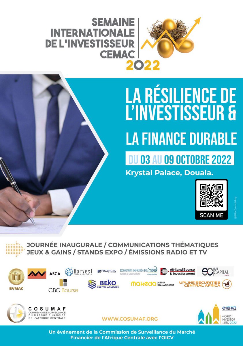 ekotto_jwilliam's tweet photo. Mes amis de Douala, mercredi vous faites quoi ? Allons un peu nous balader à la Semaine Internationale de l’Investisseur CEMAC. 
Dm pour les intéressés, j’ouvre la liste. https://t.co/Zw3cDSOuyo
