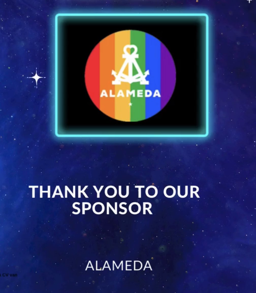 AlamedaPride's tweet photo. 📣Spotlight on Sponsors📣
We could not be more grateful for the @CityofAlameda and @PlayArpd support for our first #alamedapride weekend! 
4 days till the party starts! https://t.co/wqJgdkWWMQ