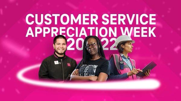JonFreier's tweet photo. This week is all about celebrating our AWESOME @TMobile frontline teams! They serve our Customers like no other company can, and I’m so damn proud of them! Happy #CustomerServiceAppreciationWeek! 🎉 https://t.co/9l6rQmGt5r