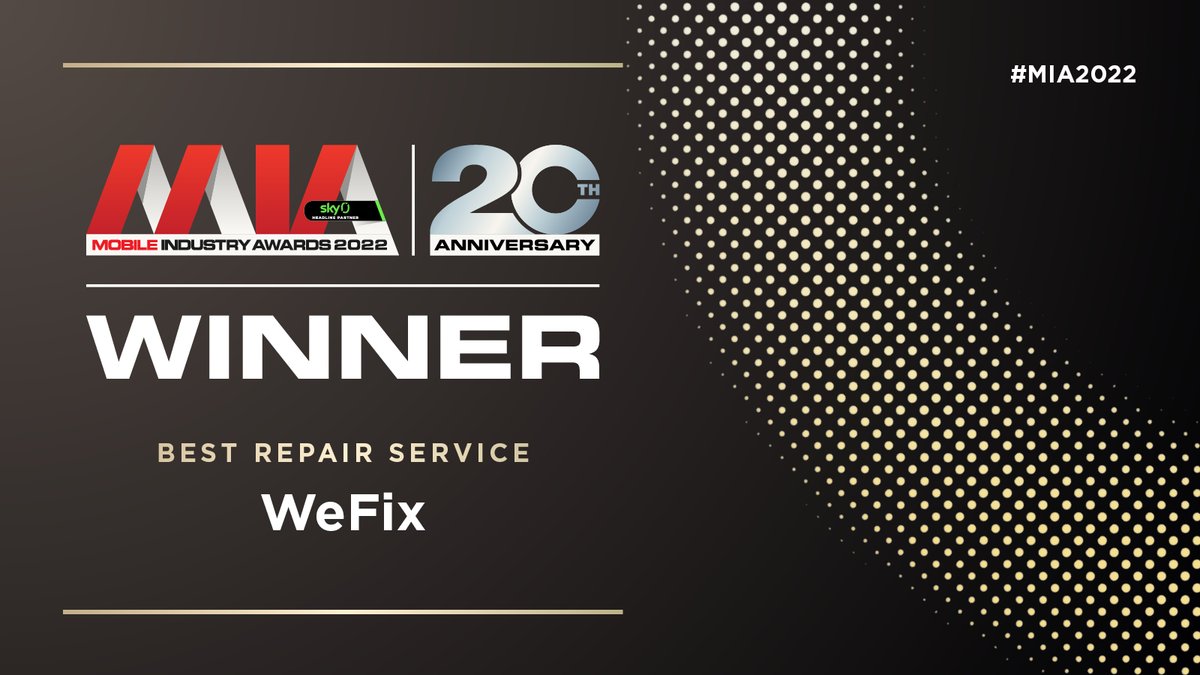 Likewize Repair UK π± (@likewizerepair) on Twitter photo Did you hear the news?! WeFix won Best Repair Service at this year's <a href="/mobIndAwards/">Mobile Industry Awards 2025</a>! π£π
Weβd like to thank every member of the team for their contribution towards this achievement, deserved recognition for all your hard work π #MIA2022 Did you hear the news?! WeFix won Best Repair Service at this year's <a href="/mobIndAwards/">Mobile Industry Awards 2025</a>! π£π
Weβd like to thank every member of the team for their contribution towards this achievement, deserved recognition for all your hard work π #MIA2022