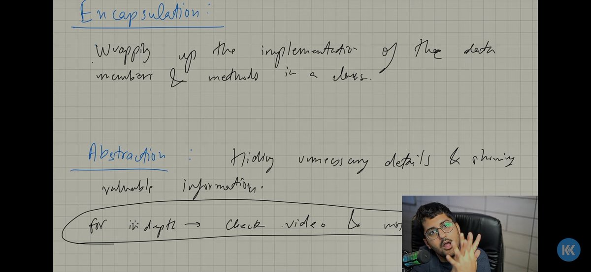 venkateshs02's tweet image. Day 12 Learnings:
1.Encapsulation
2. Abstraction
3. Encapsulation vs Abstraction
4. Data hiding and overriding static methods
#100DaysOfCode
#DSAwithKunal
#javaoops
#Java