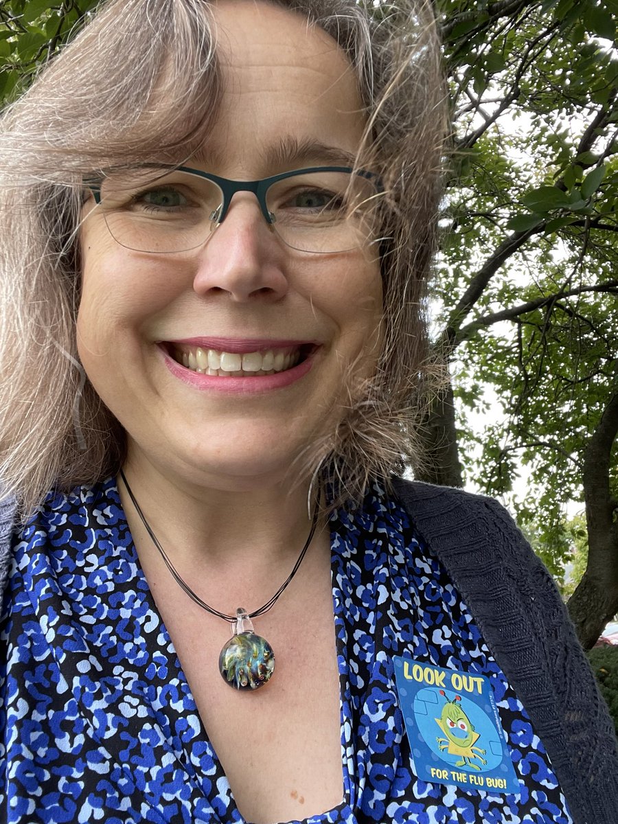 Flu shots on campus today! And you get a sticker!