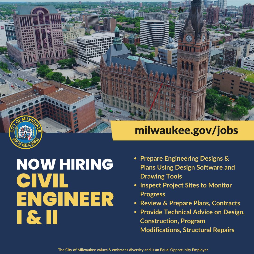 City of Milwaukee Dept. of Employee Relations on Twitter "📣NOW HIRING