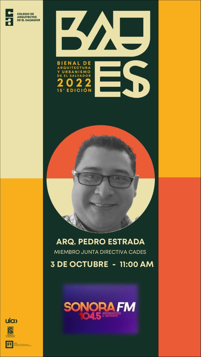 CADESSV's tweet photo. Lo que necesitas saber de la Bienal de Arquitectura 2022
#BAUES #bienal2022 #architecture #arquitectura #urbanismo #diseño https://t.co/66EpTmsBtt