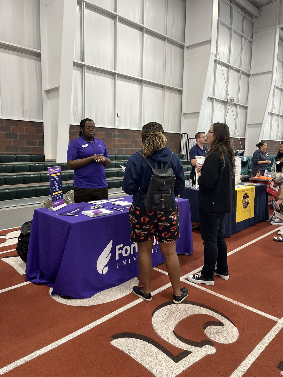 SpoofyCounselor's tweet photo. MHS juniors and seniors gathered so much information at today’s college fair. Thanks @NWMOSTATE for hosting us! Highlight of the day: seeing MHS grad Jackson Ozanne repping Witchita State University! https://t.co/kYunfRwii4