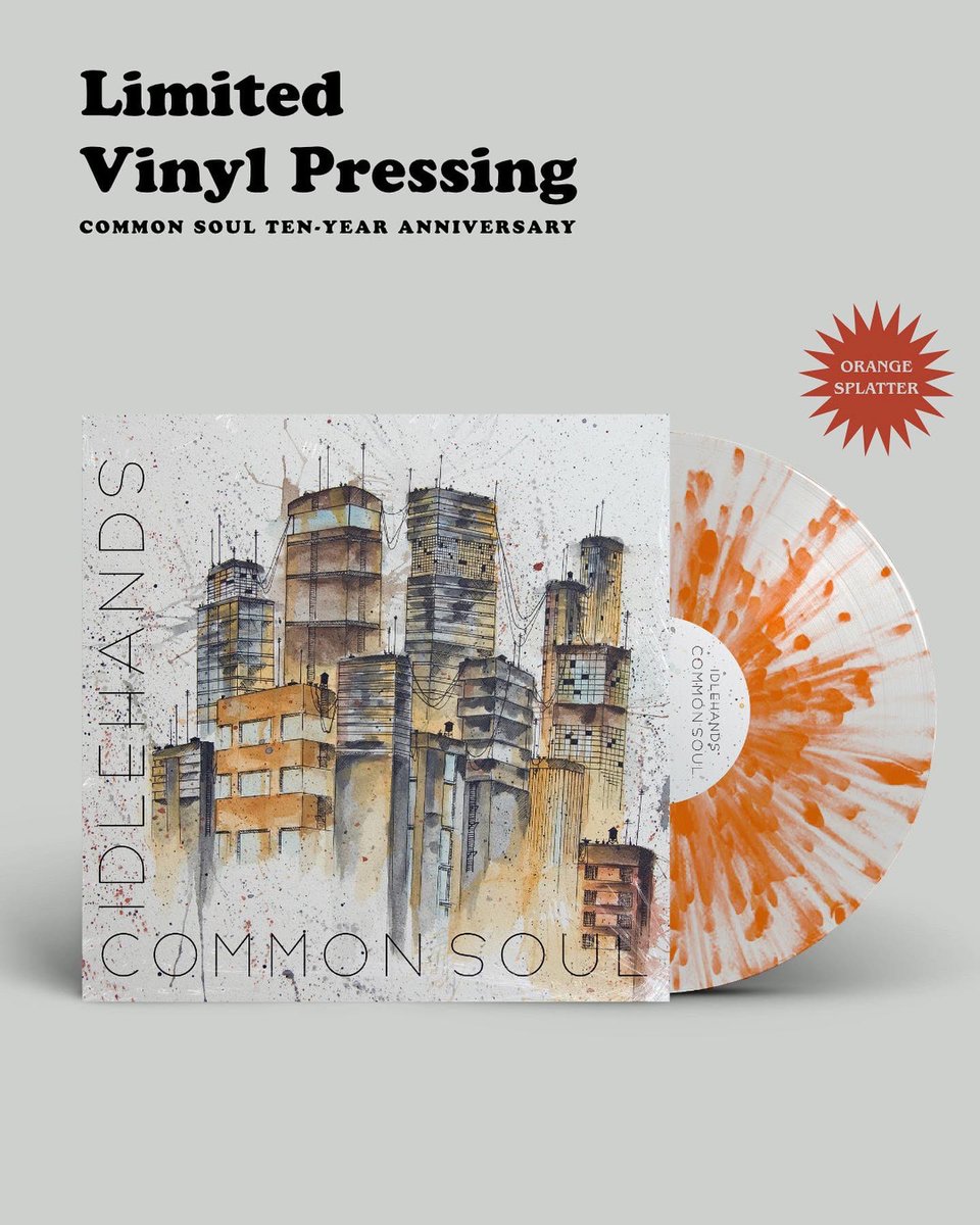 idlehandscult's tweet photo. To celebrate the ten year anniversary of Common Soul, we’ve pressed our EP first the first time on vinyl. Common Soul is our first release, it took us to places we never imagined. This album is pretty special to us, and this is the release we think it deserves. We hope you enjoy! https://t.co/SnlQxvUu9S