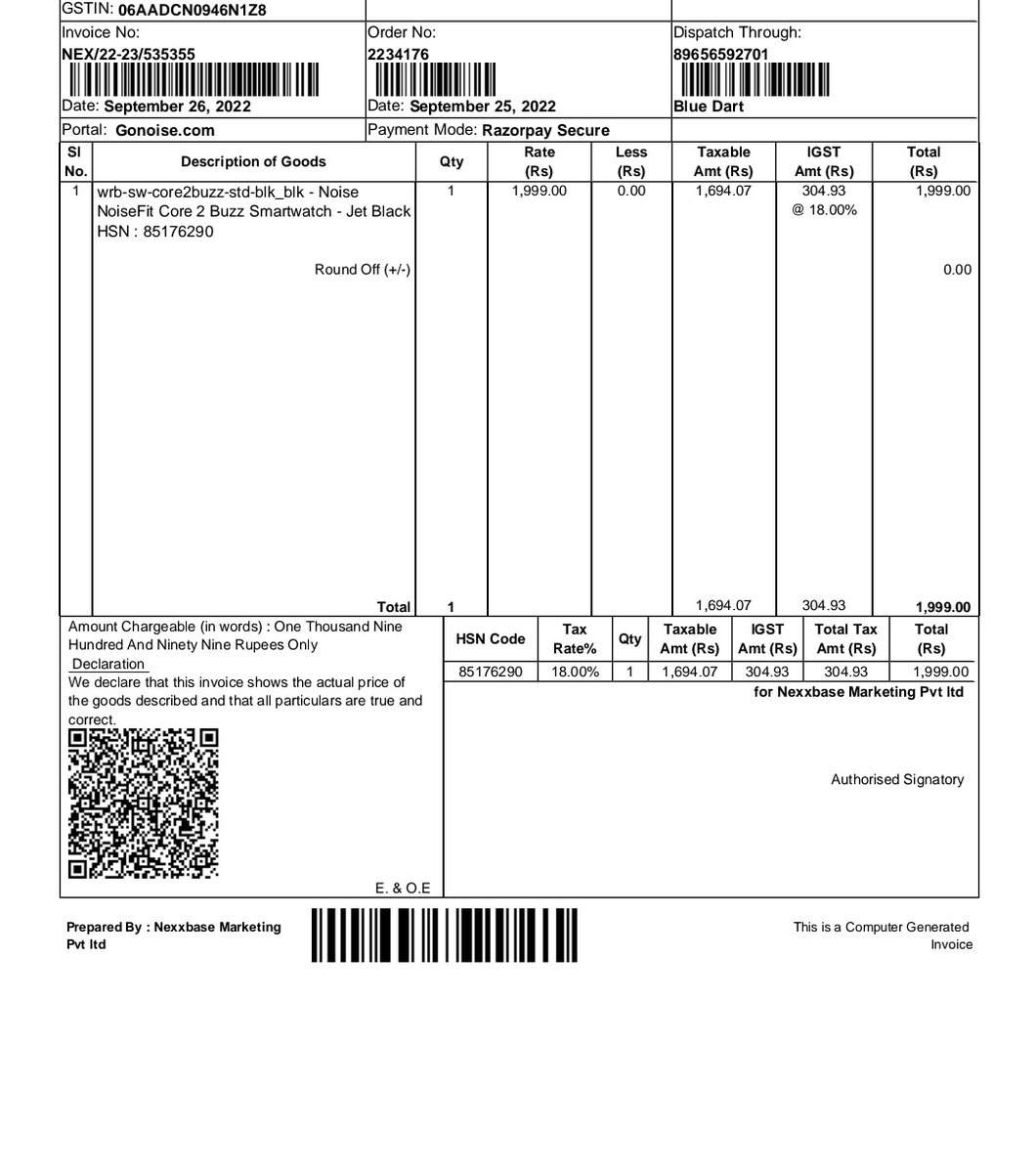 hppavilion048's tweet image. Hello @SupportNoise @gonoise I&apos;ve ordered core buzz 2 from your website and I&apos;ve received wrong product I&apos;ve raised complaint regarding this and you guys are saying we&apos;ve checked our ware house there&apos;s no fault just resolve my issue #noise #noisesupport #NOISEMAKER #RishabhPant