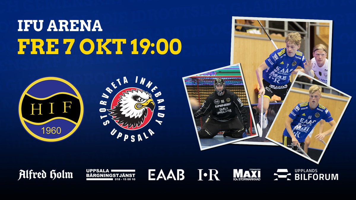 Fredagsderby mot <a href="/StorvretaIBK/">StorvretaIBK</a>!
Pregame på <a href="/ifuarena/">IFU Arena</a> från 17.30 med mat, dryck, livemusik och trevligt umgänge.
Boka biljetter och mat på hagundaif.ebiljett.nu