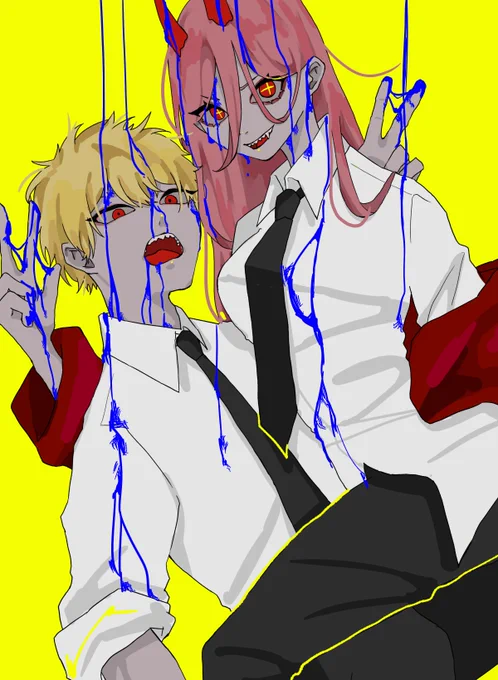 アニメたのしみだな～!#chainsawmanfanart 