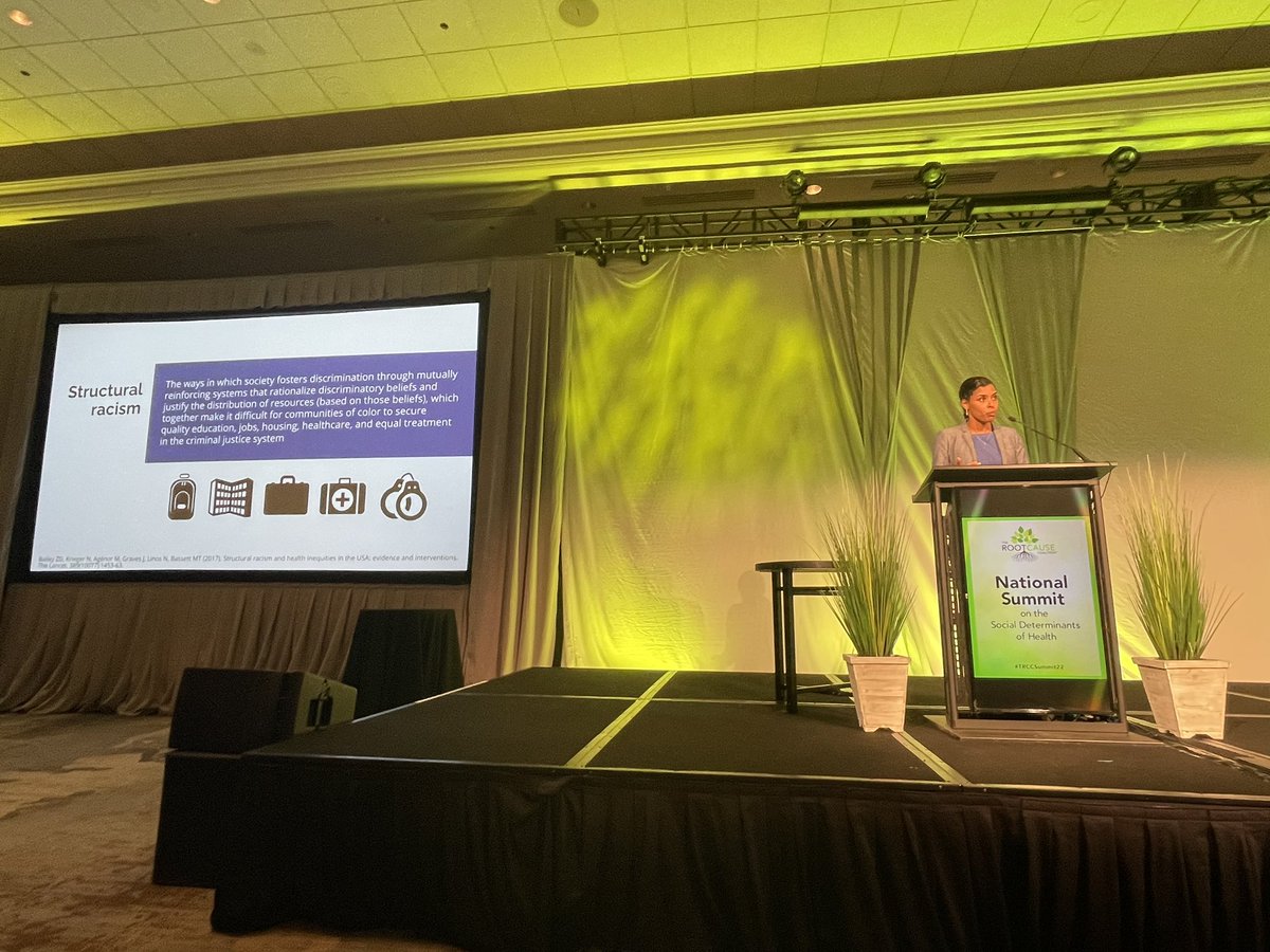 Angela5brandts's tweet photo. #TRCCSummit22 @USDANutrition Dr Sara Bleich speaking on nutrition security, health equity, overall well being and deconstructing structural racism. https://t.co/Gj02vMyYUy