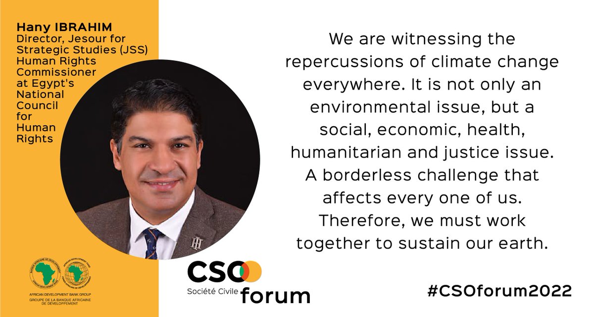 AfDB_Group's tweet photo. Join Dr. @beth_dunford, @afdb_group VP for Agriculture, Human and Social Development, and other experts for #CSOForum2022 to learn how African countries are turning #climate challenges into opportunities to create #greenjobs.

REGISTER: https://t.co/40Uqdt1Uyl #ClimateResilience https://t.co/M7sQb8z3jX