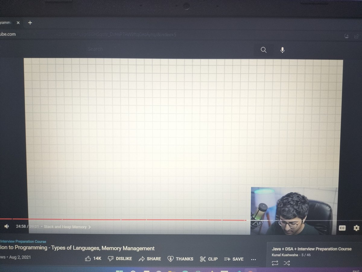 Day1 intro to programming with one and only <a href="/kunalstwt/">Kunal Kushwaha</a> 
#100daysofcoding #DSAwithkunal